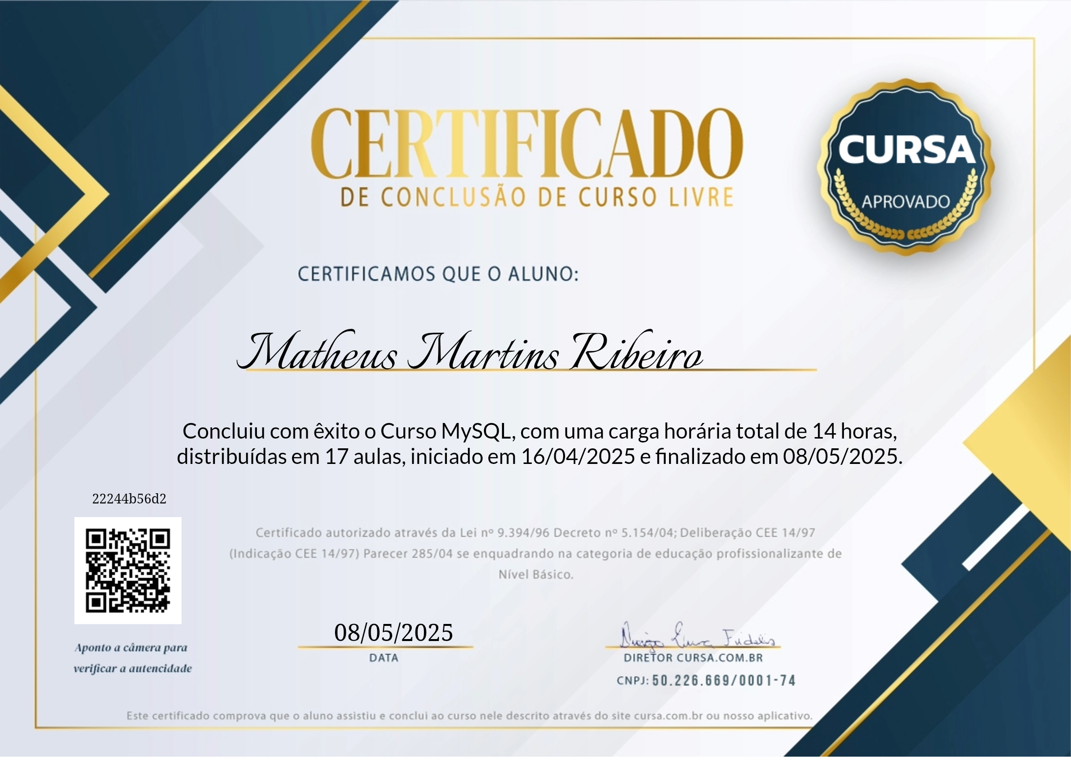 Certificado MySQL